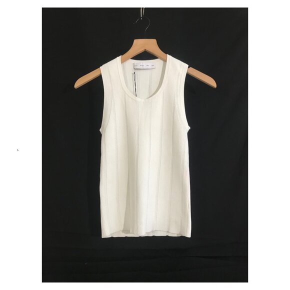 Proenza Shouler White Label Perry Knit Top in Compact Pointelle Rib - Small -NWT - Picture 4 of 7